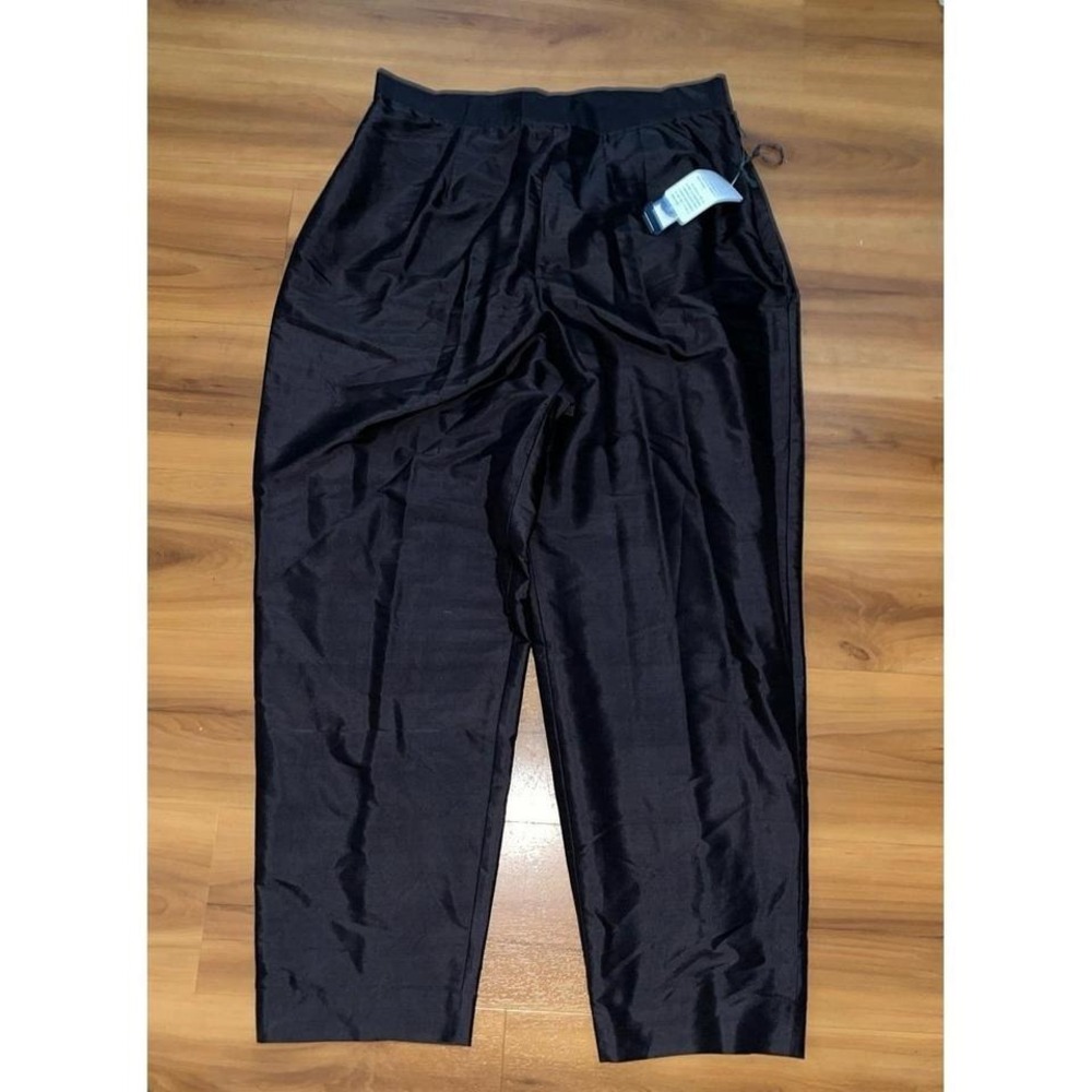 NWT Rena Rowan 100% Silk Lightweight Loose Fit Chino  Pull On Pants